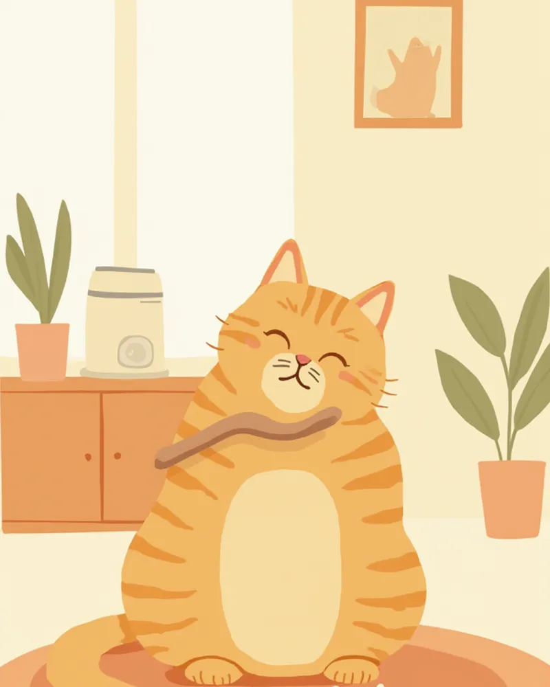 환절기에 브러시로 빠진 털을 정리받고 있는 아비시니안 고양이