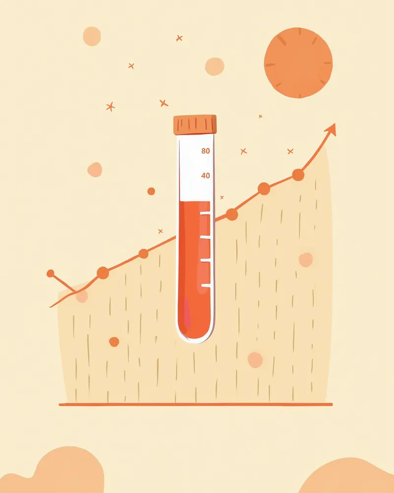 ACE 억제제 복용 후 신장 수치 모니터링을 표현한 의료 그래픽