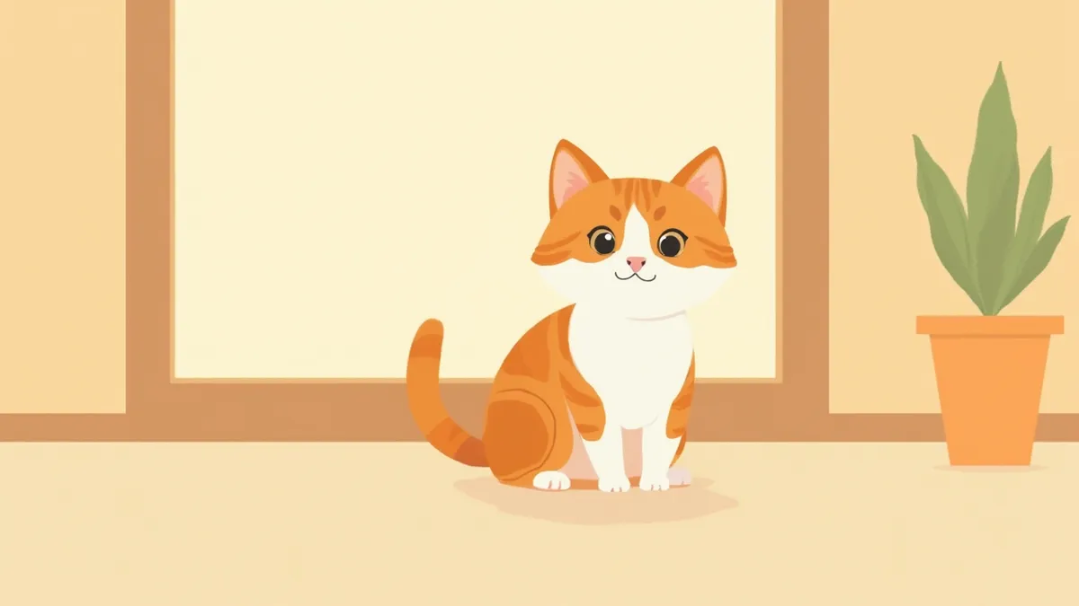 창가에서 햇빛을 받으며 앉아 있는 건강한 성묘