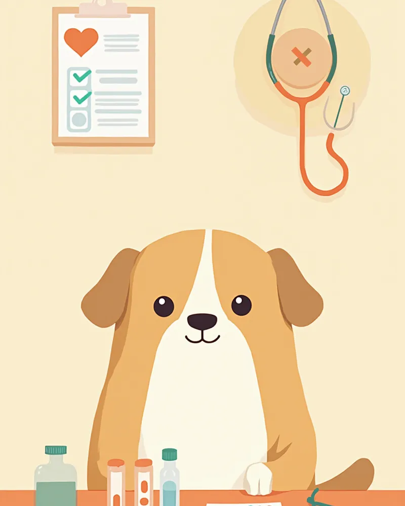 강아지 건강검진 항목을 상징하는 이미지
