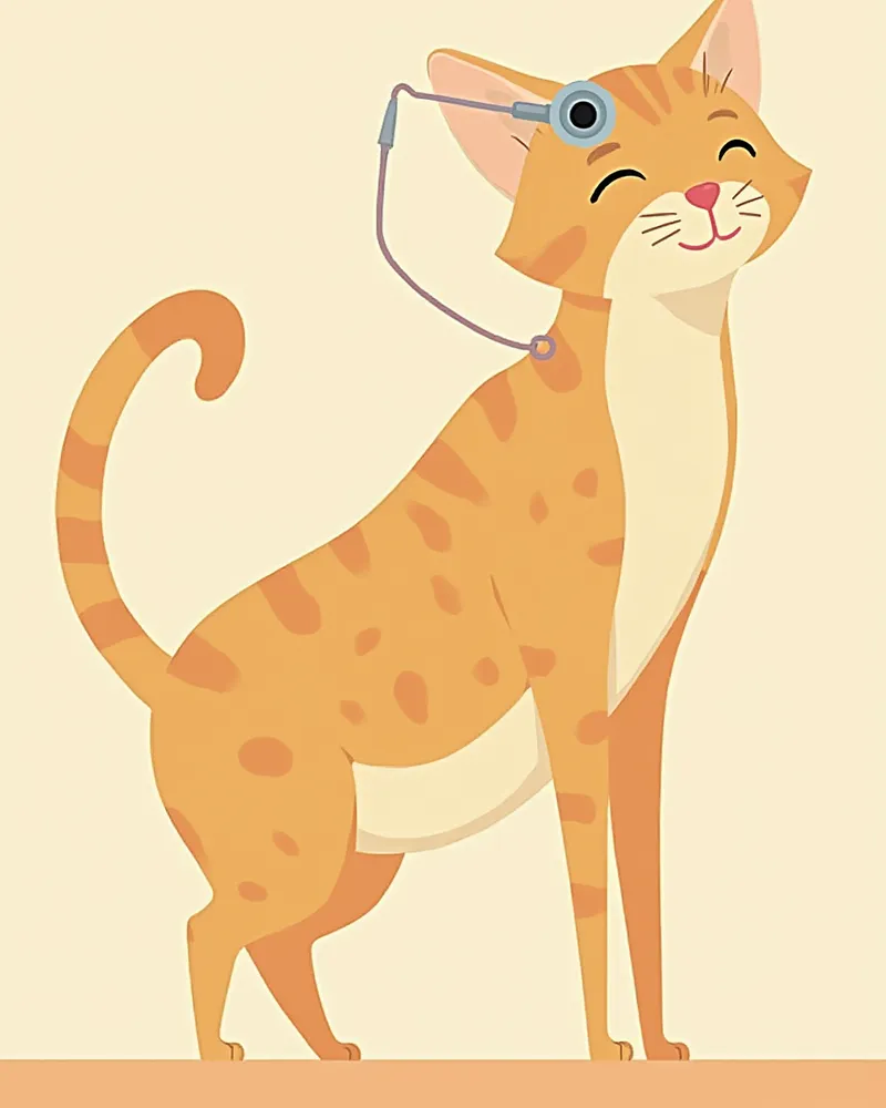 수의사에게 귀 검진을 받고 있는 아메리칸컬 고양이