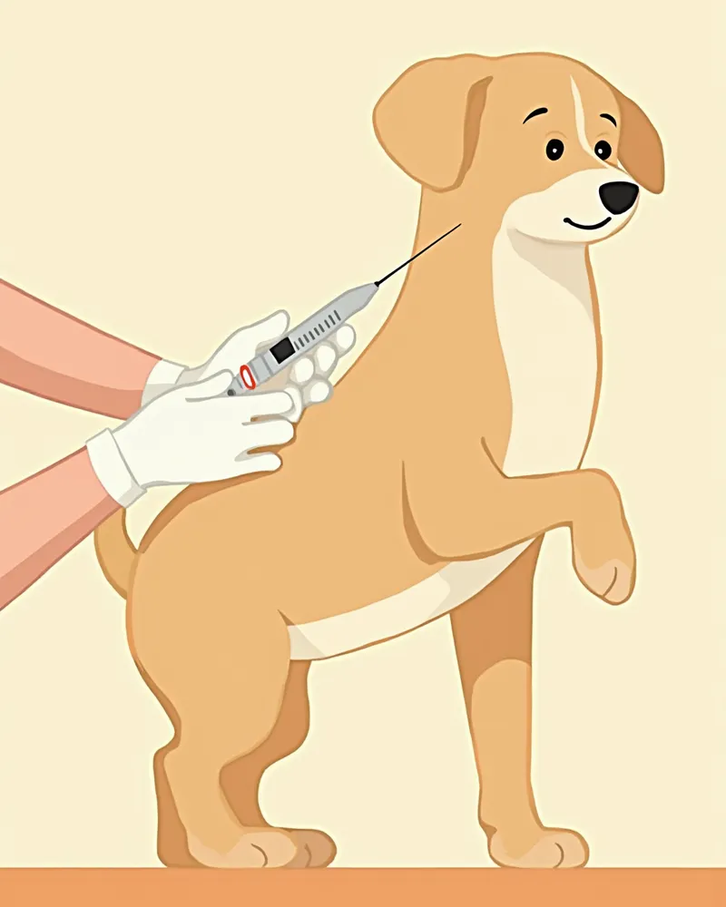 발 부위에 국소마취를 받는 소형견