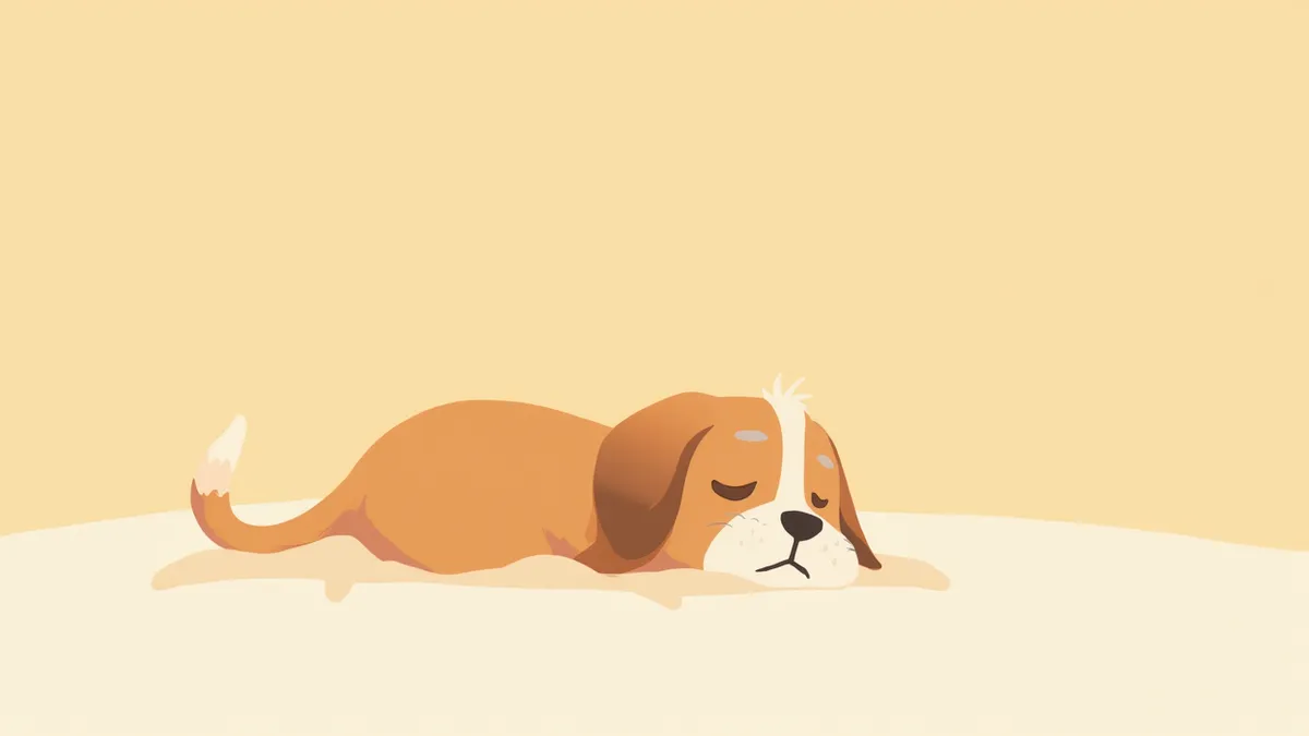 기운 없이 누워있는 강아지