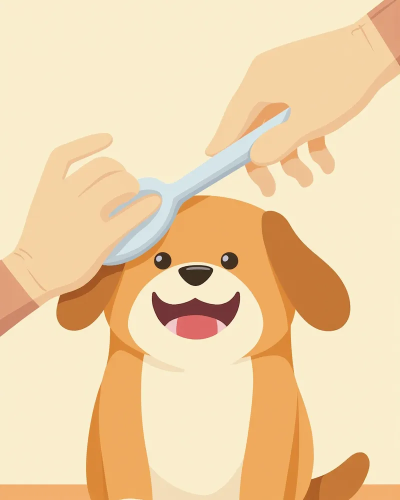 강아지 잇몸 색을 확인하는 모습