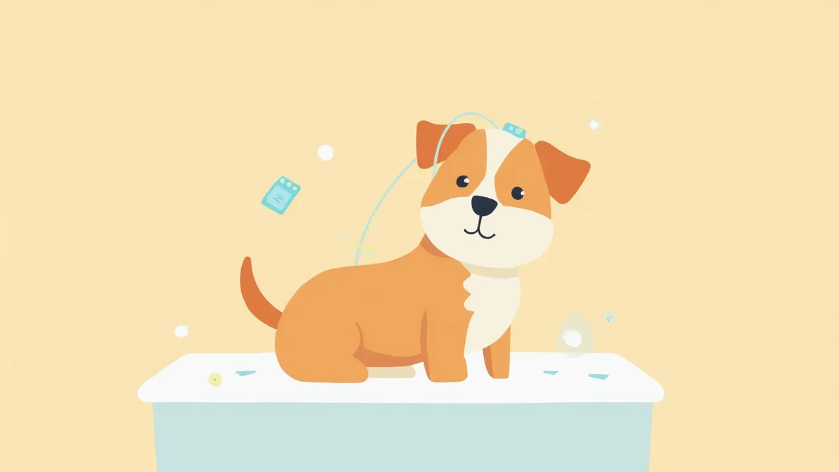 BAER 검사를 받는 강아지