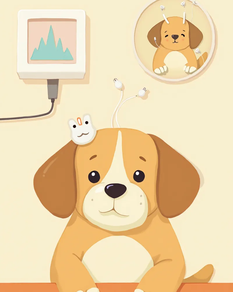 BAER 검사 장비와 파형 측정 화면