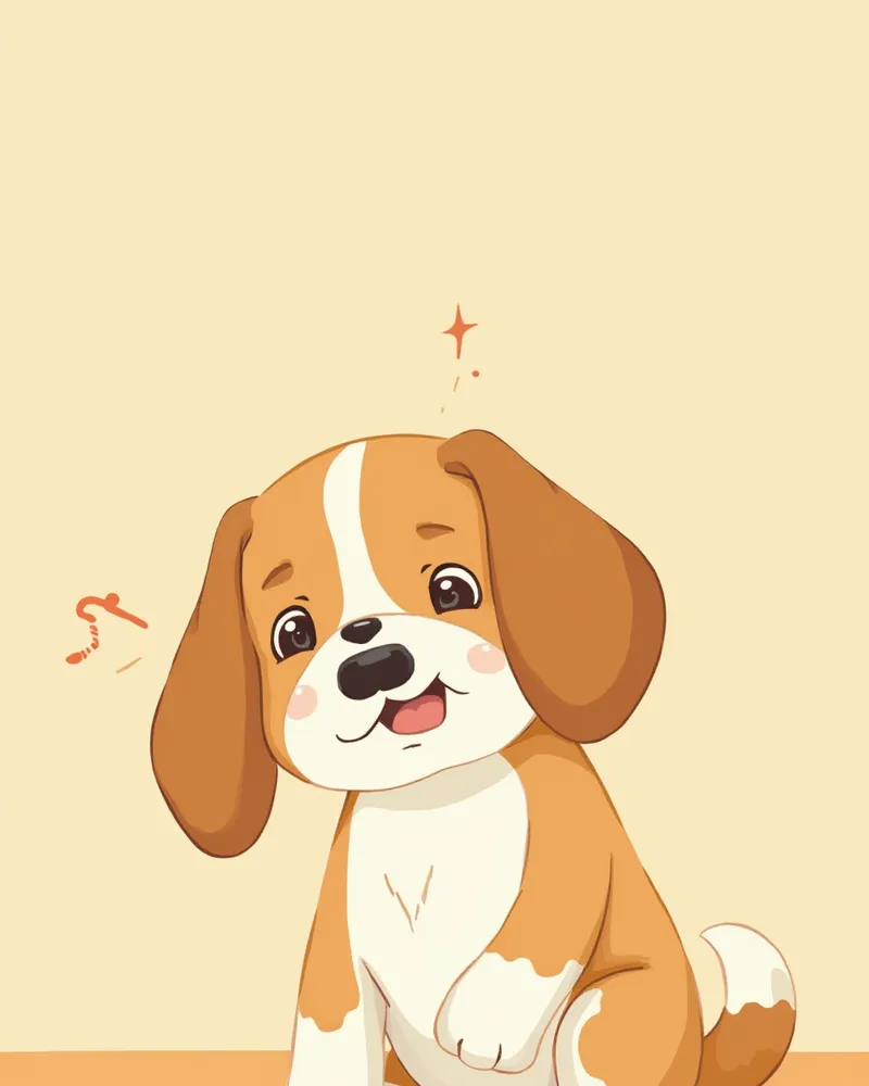 귀를 긁는 비글의 모습