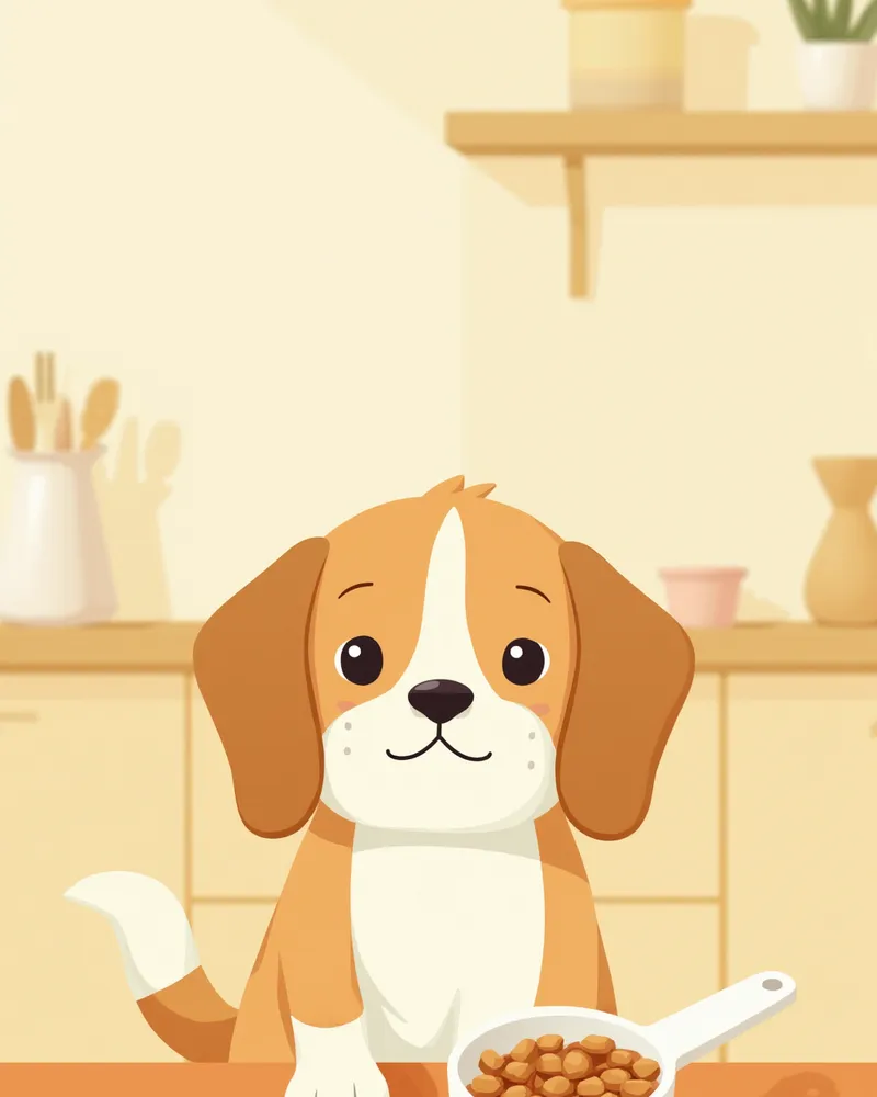 계량컵으로 사료를 정확히 측정하는 모습