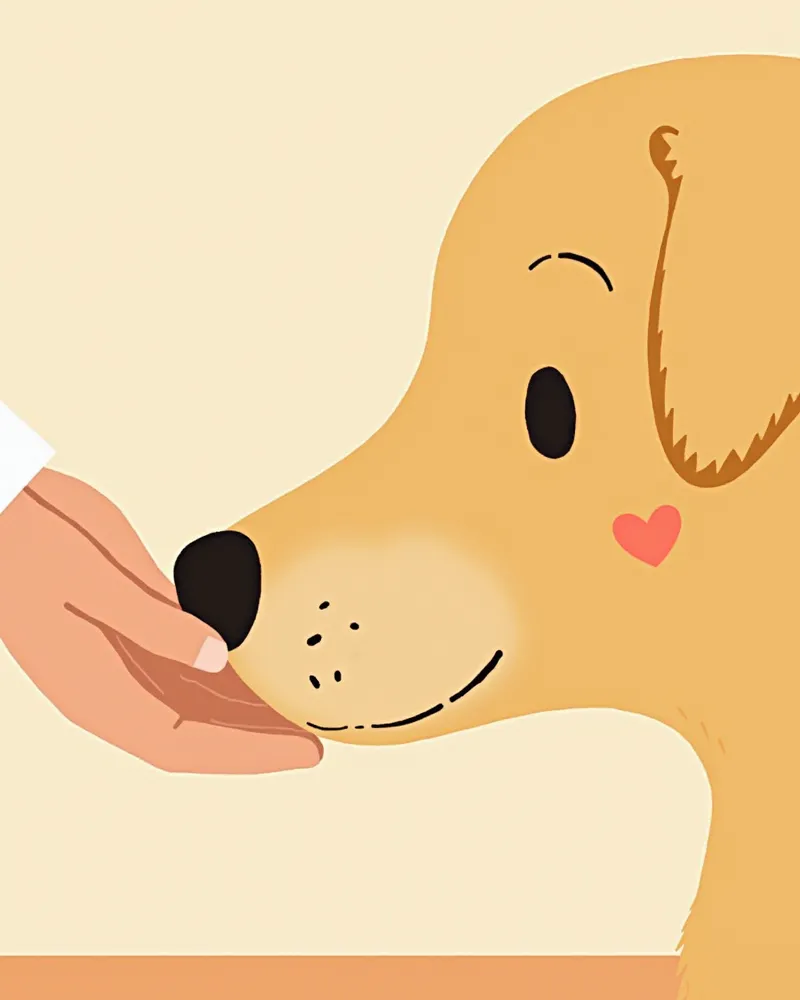 주둥이가 부은 강아지 얼굴 가까이