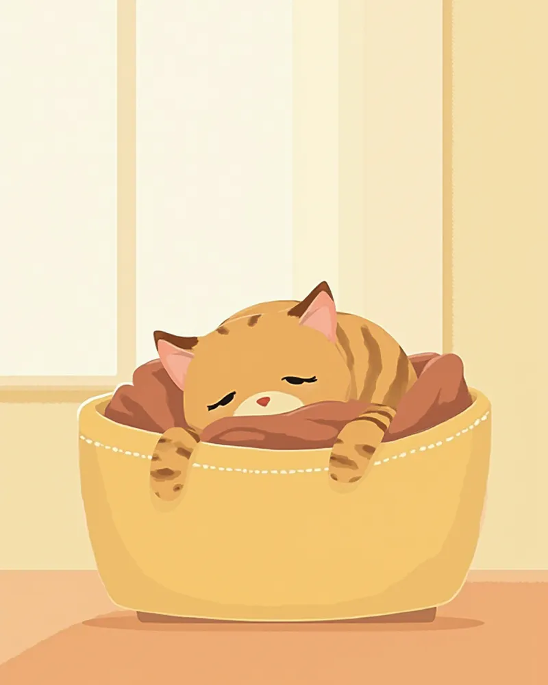 이동장 안에서 편안하게 쉬는 벵갈고양이