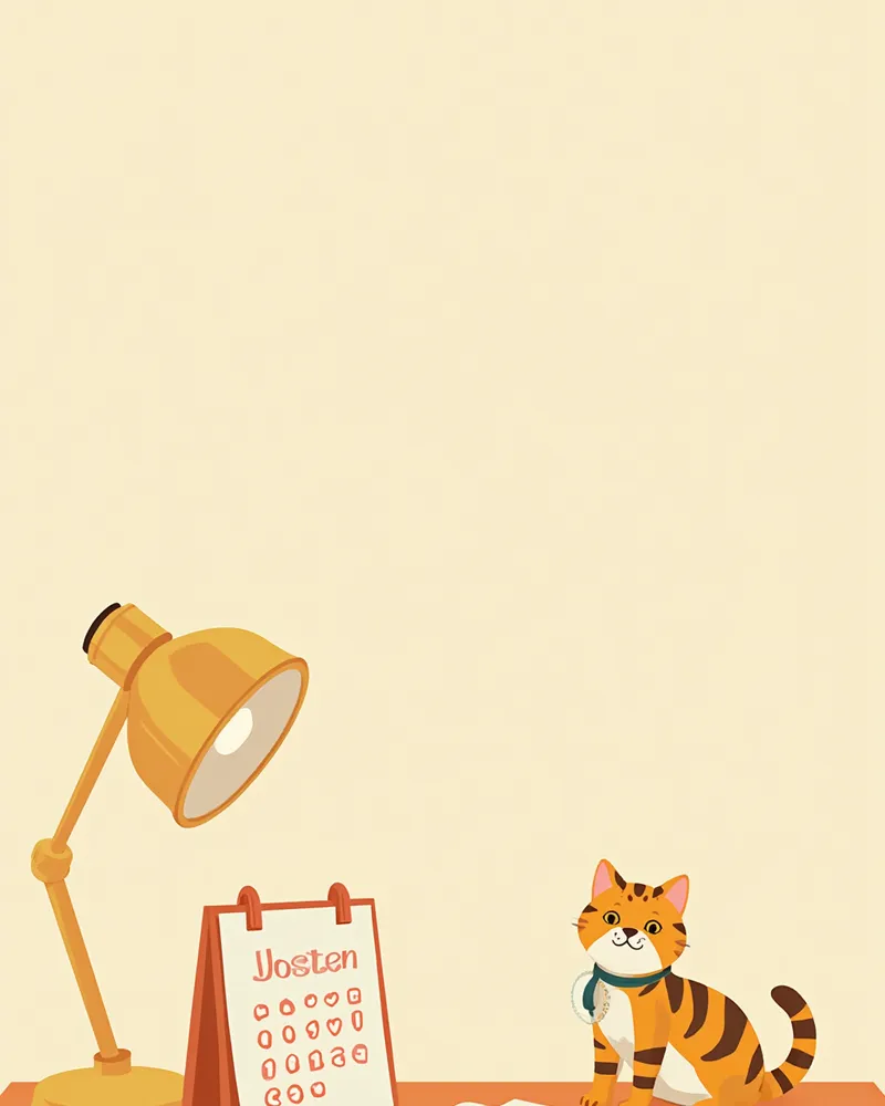 정기 검진 일정을 상징하는 달력과 청진기