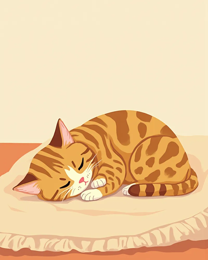 휴식하는 벵갈고양이