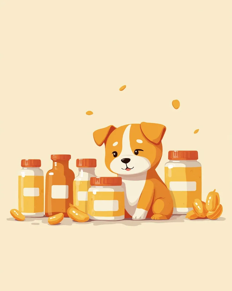 다양한 강아지 유산균 제품들을 비교하는 모습