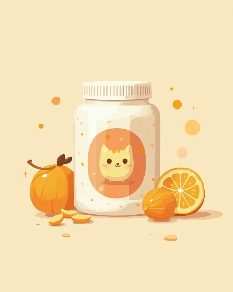 고양이 비뇨기 영양제 제품 성분표를 확인하는 모습