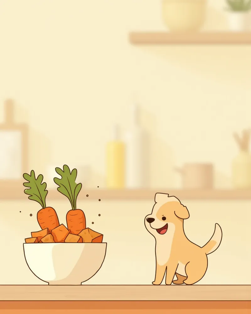 베타카로틴이 풍부한 자연식 재료를 담은 그릇