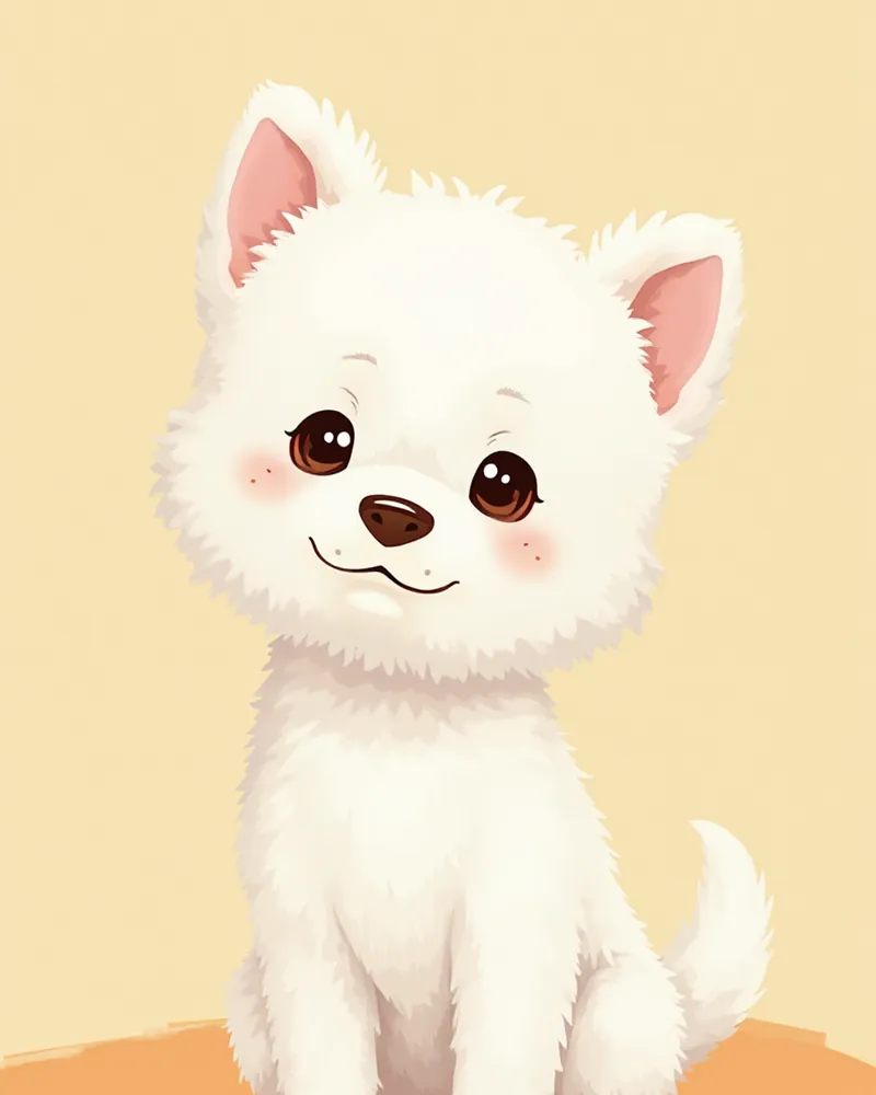 비숑의 맑은 눈을 클로즈업한 모습