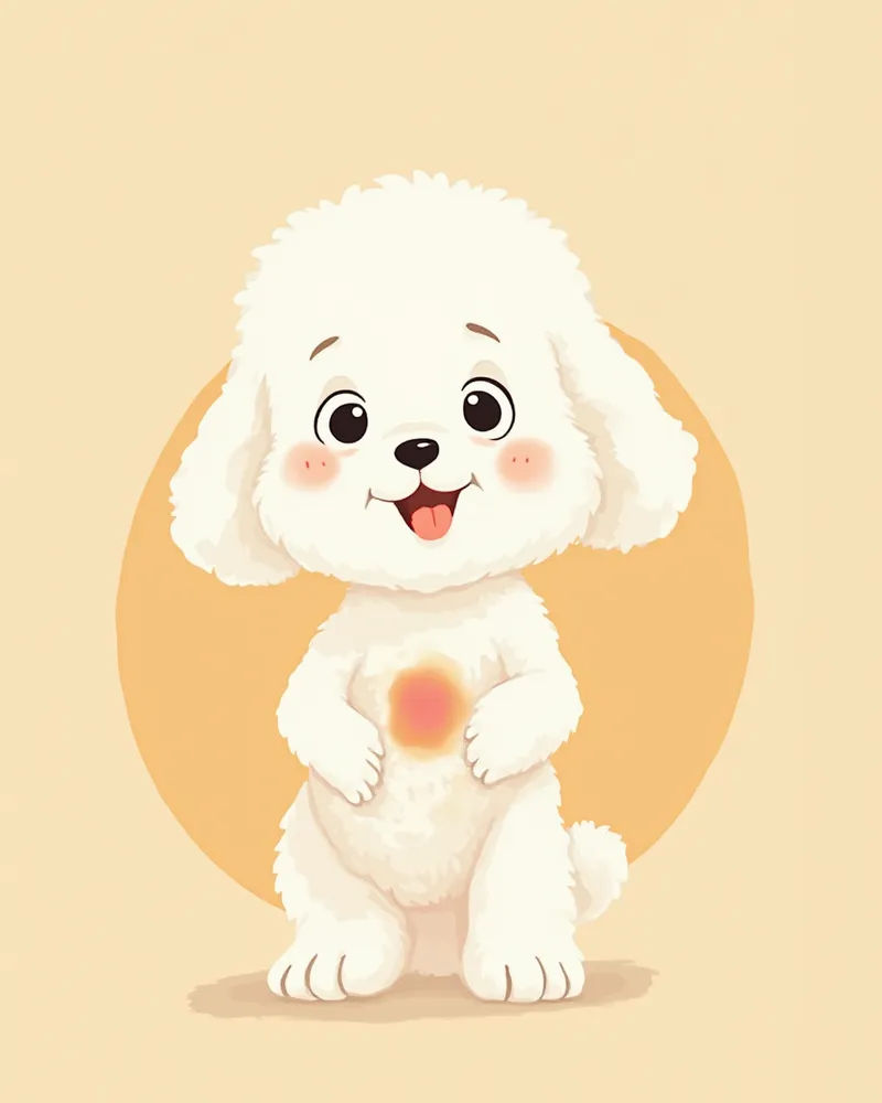 수의사에게 뒷다리 관절 검사를 받는 비숑프리제