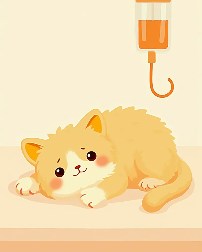 황달 증상이 있는 고양이