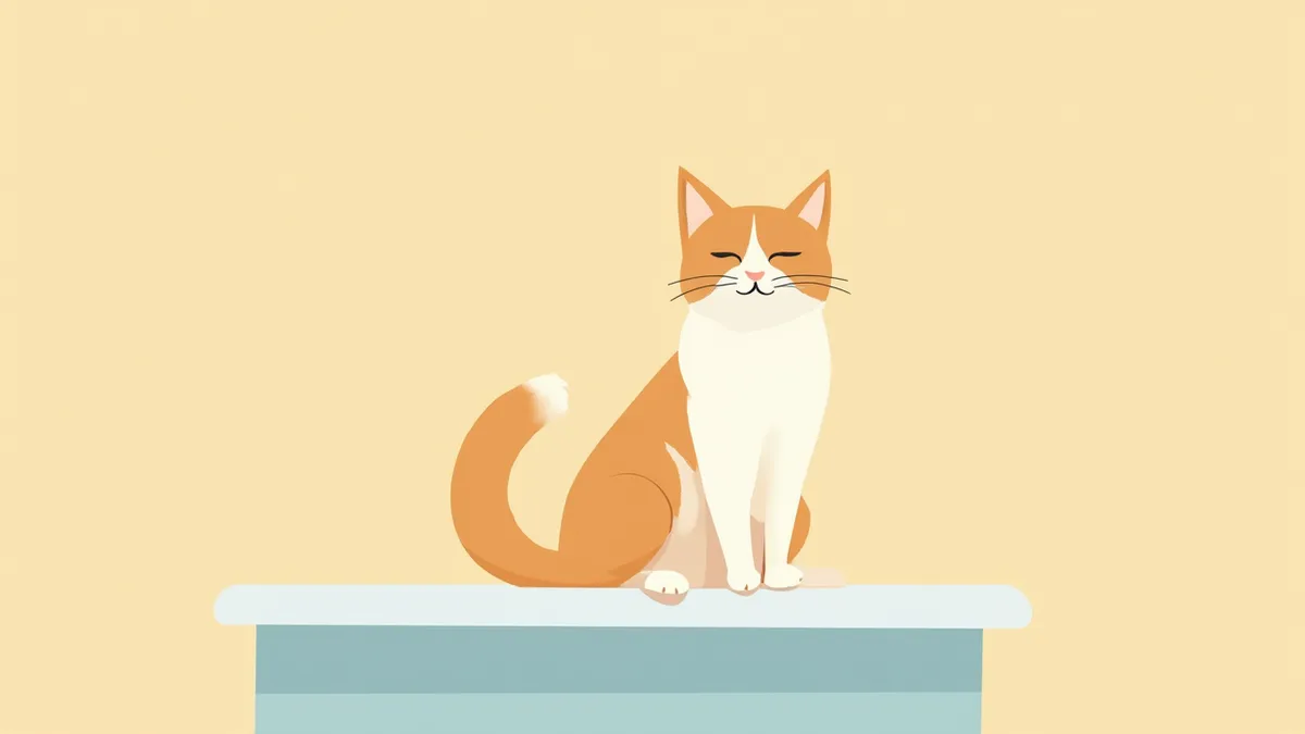 진료대 위에 앉아 있는 버만 고양이