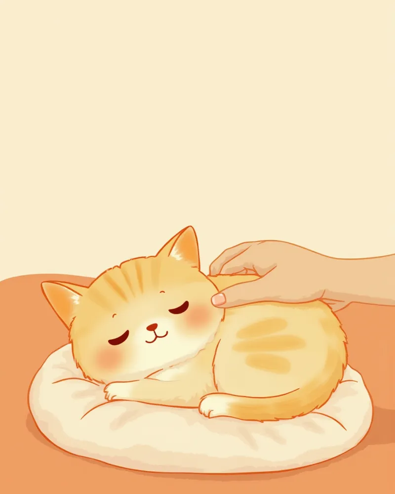 편안하게 휴식 중인 노령 버만 고양이