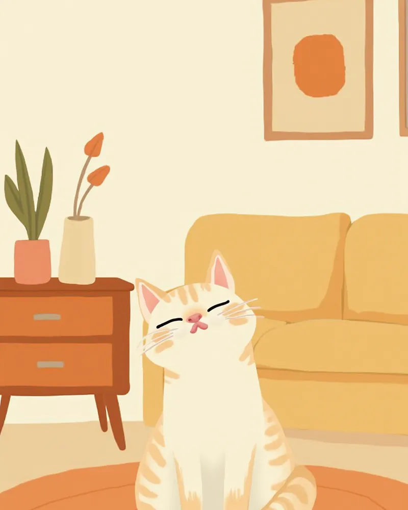 보호자가 버만 고양이의 털을 빗질해주는 모습