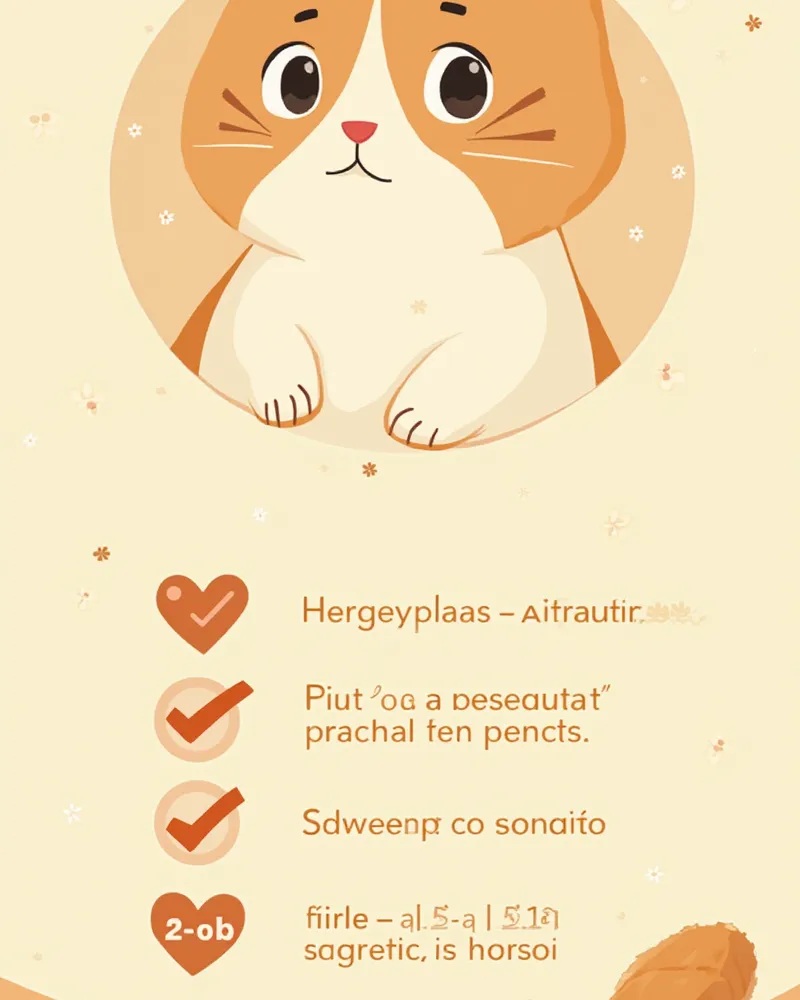 버만 고양이 심장 검진 체크리스트 일러스트