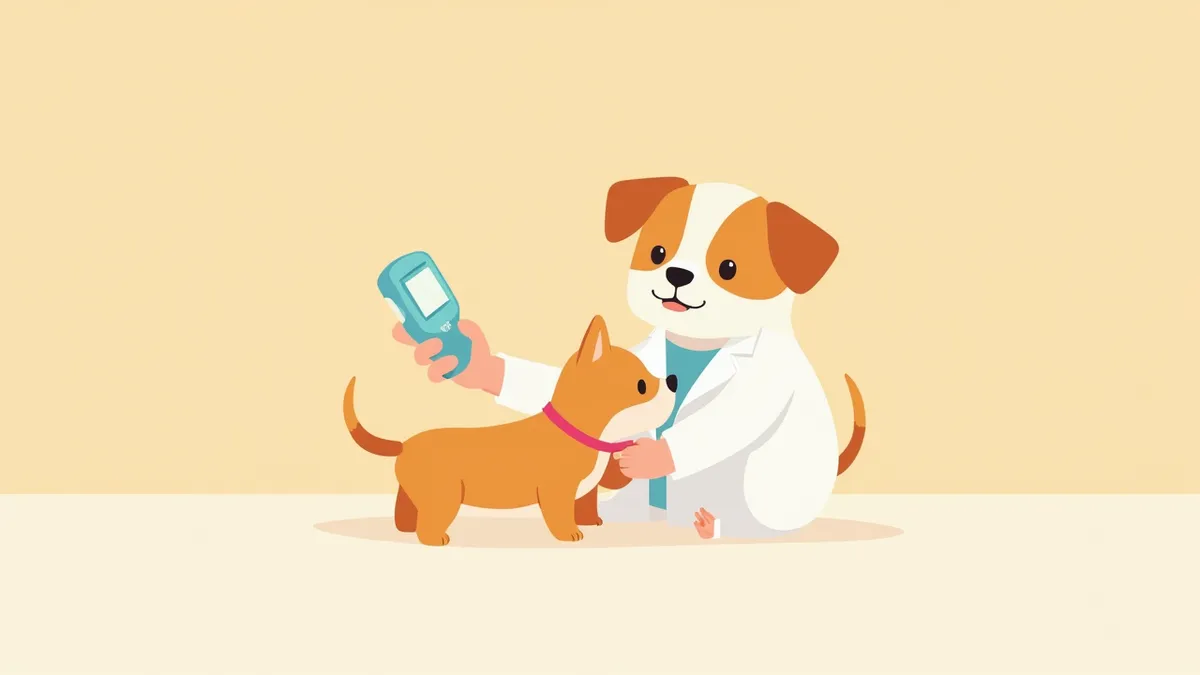 수의사가 강아지 발가락에 펄스옥시미터를 끼워 산소포화도를 측정하는 모습