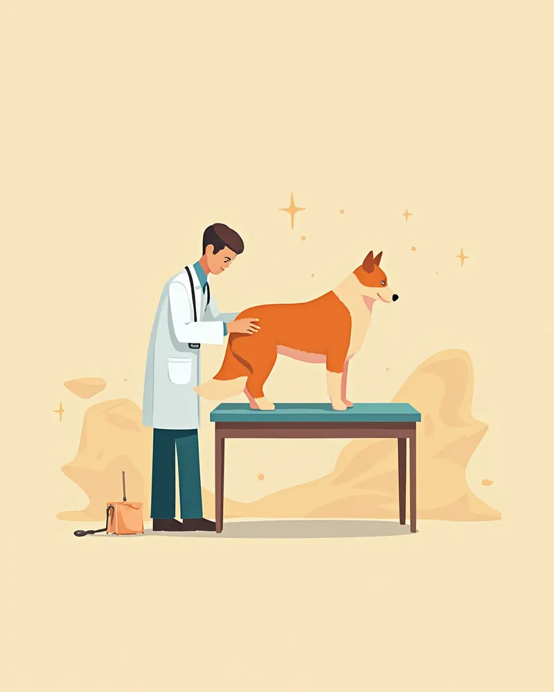 성견 보더콜리의 관절 검진 모습