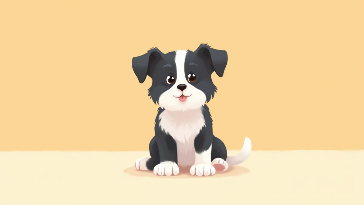 카메라를 바라보고 있는 보더콜리