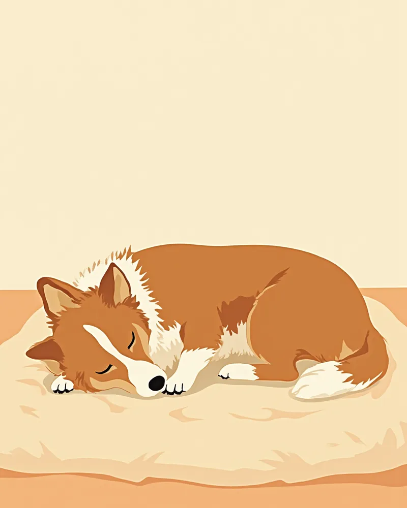 편안하게 쉬고 있는 보더콜리