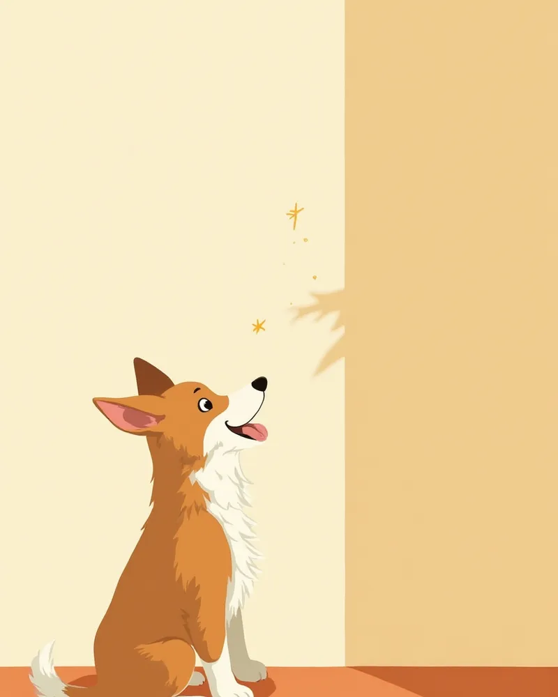 벽의 그림자를 쫓는 보더콜리