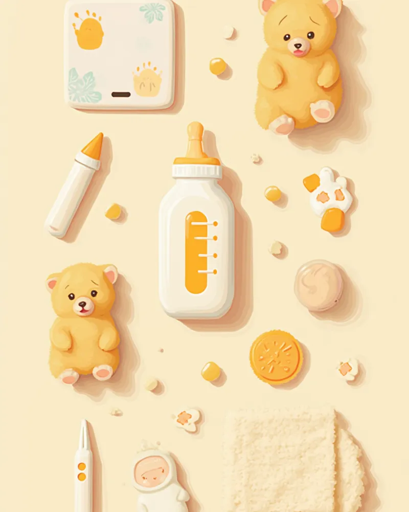 젖병, 전용 분유, 저울, 담요, 체온계 등 인공포유 준비물 모음