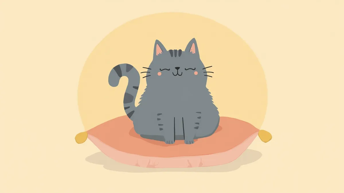 쿠션 위에 앉아 있는 건강한 브리티시 숏헤어 고양이