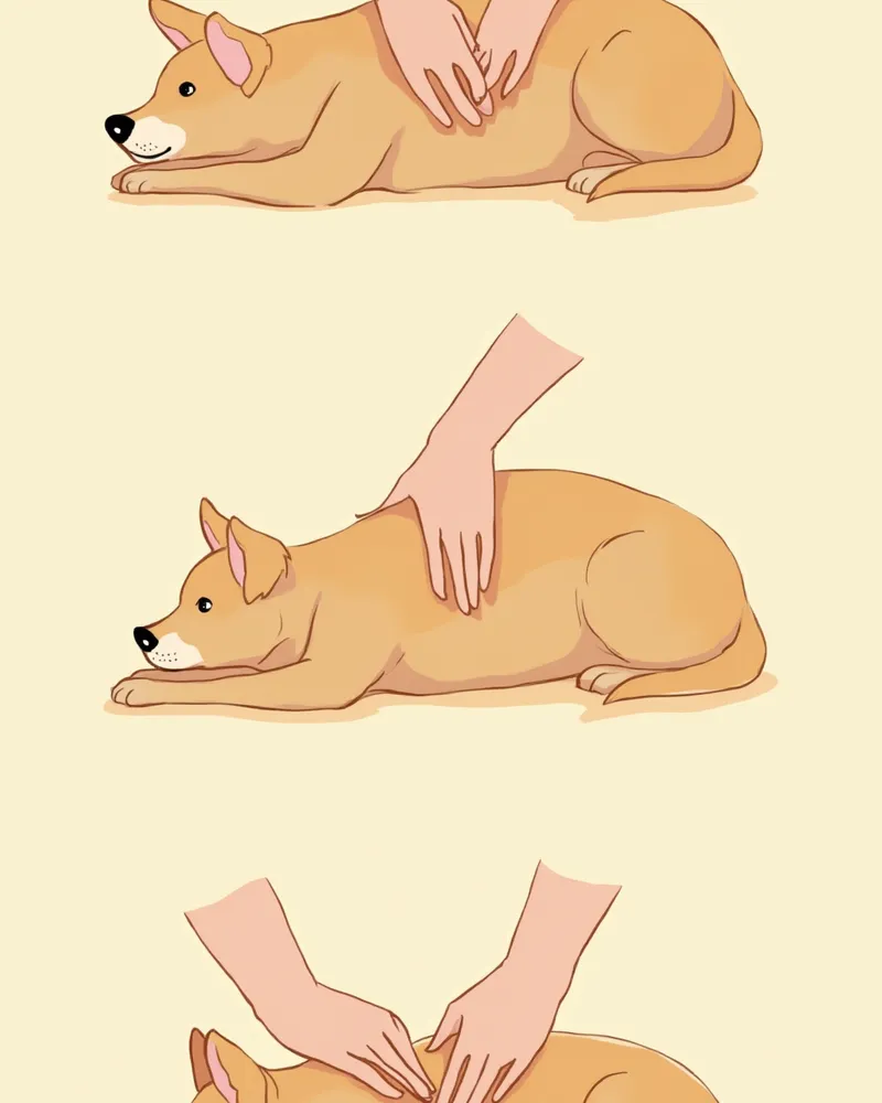 강아지 흉부 압박 자세와 손 위치