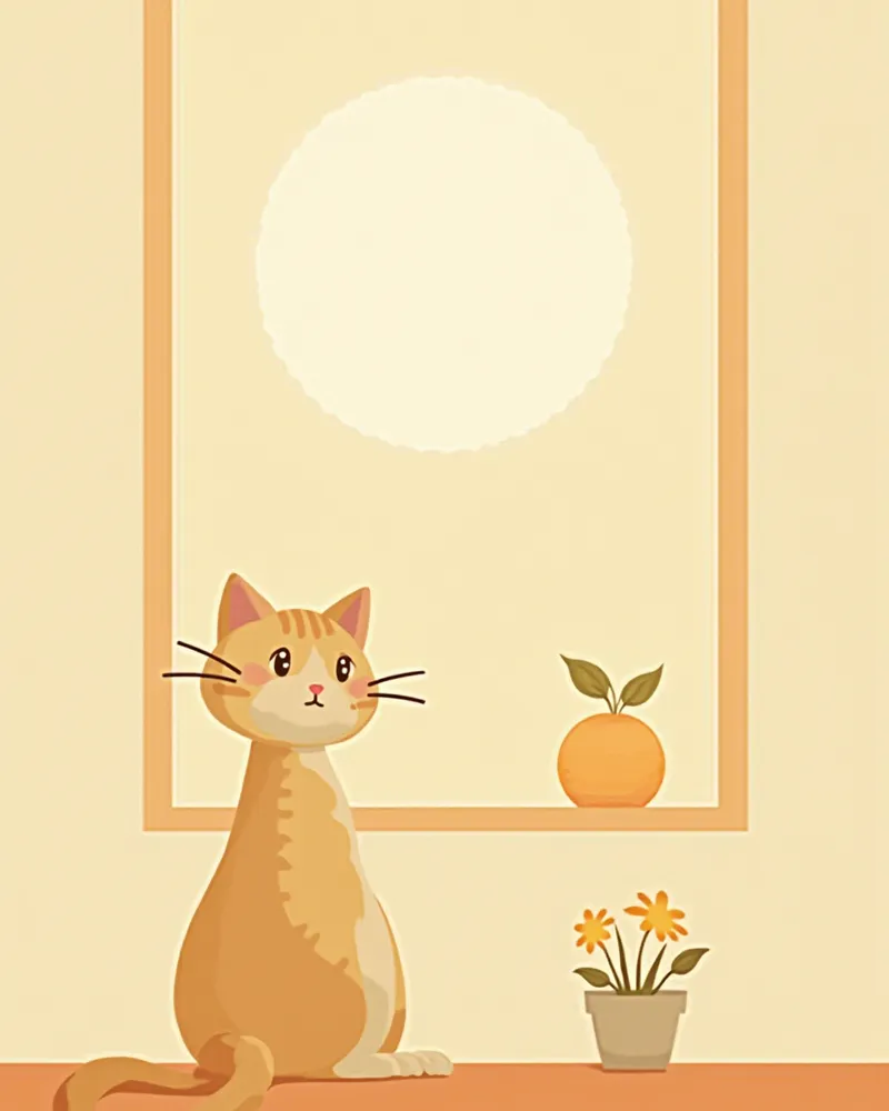 창가에 앉은 노묘