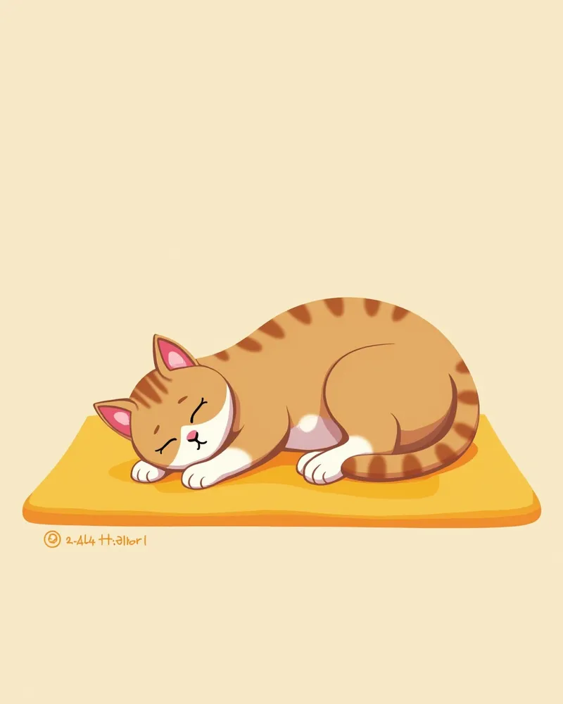 복수 천자 후 안정 중인 고양이