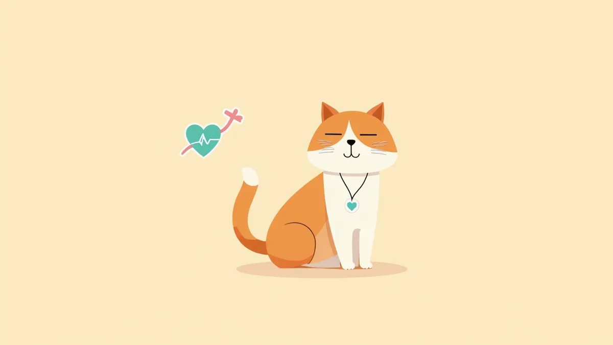 심장 모양의 의료 차트를 가진 고양이 이미지