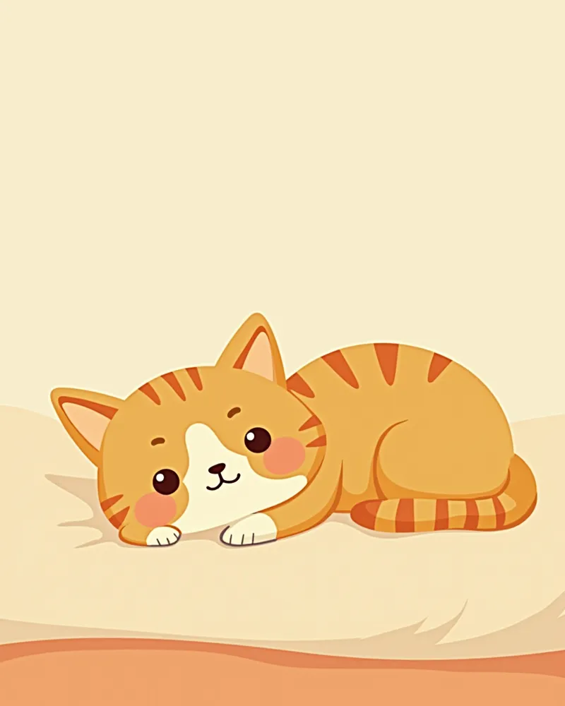 조용한 집에서 편안히 쉬는 고양이 이미지