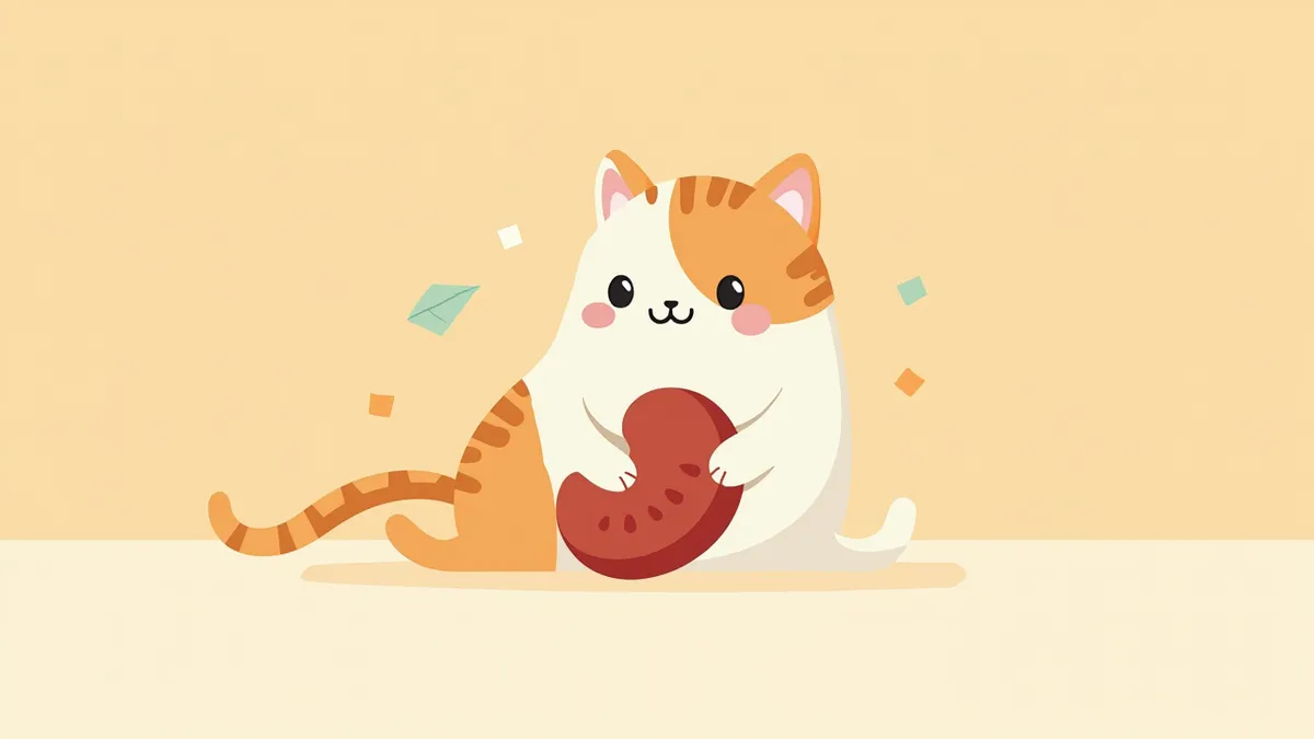 손상된 고양이 신장의 해부학적 이미지