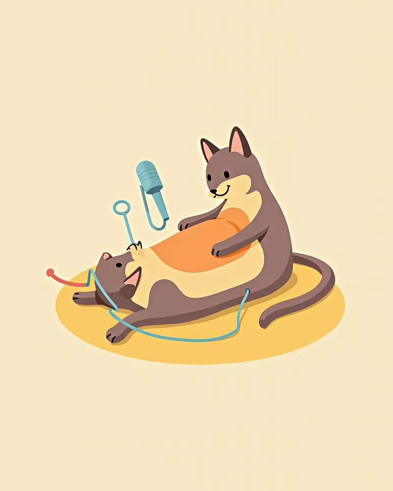 고양이 부신 종양 수술 이미지