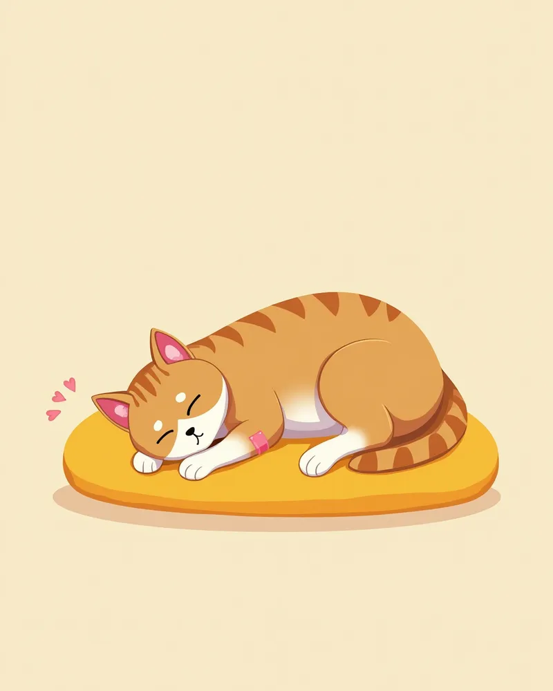 접종 후 약간 불편해 보이는 고양이