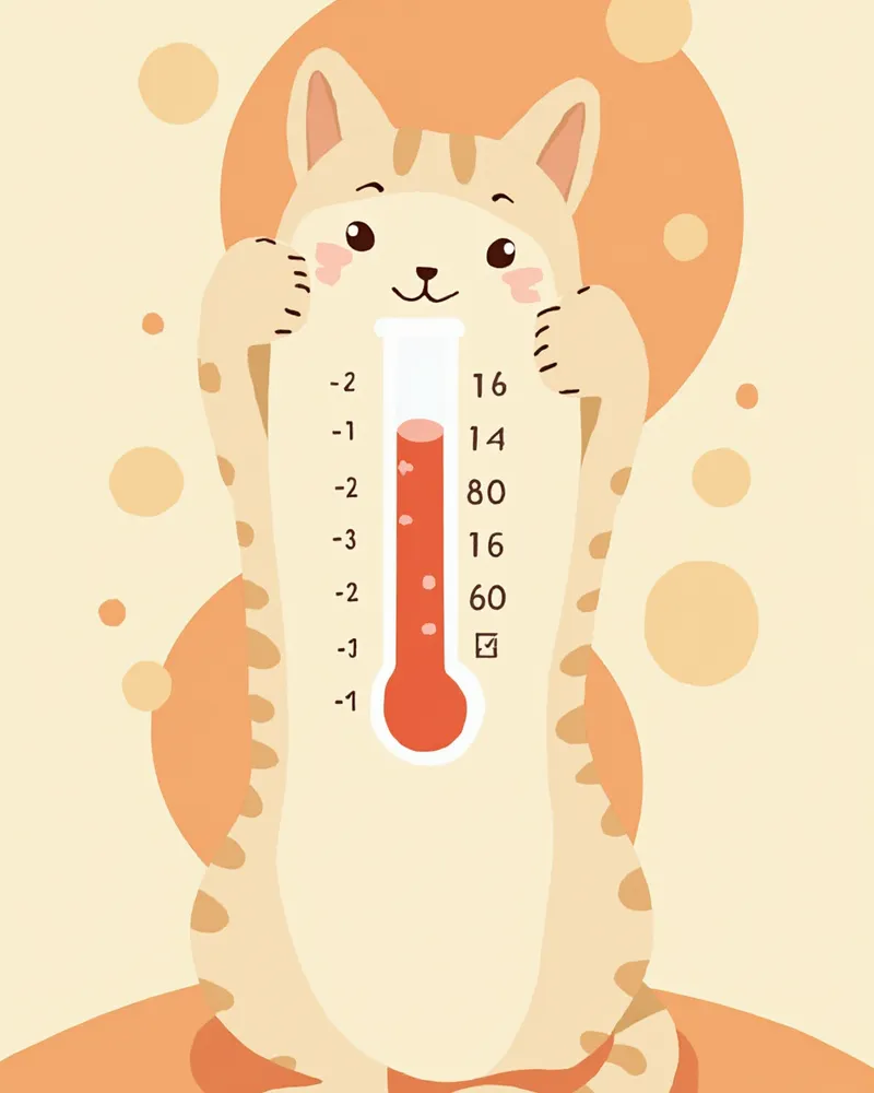 고양이 간수치 검사지 일러스트