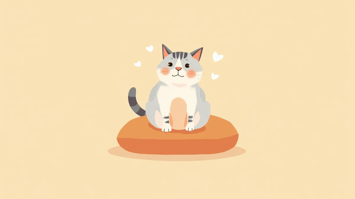 관절 부위가 표시된 고령 고양이 일러스트