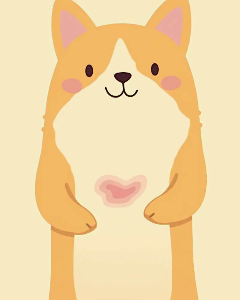 고양이 복부 부종의 세부 모습