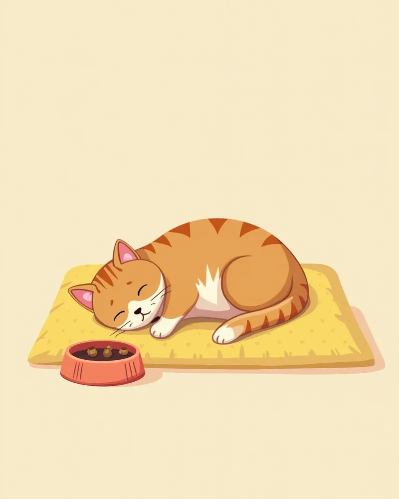 편안한 환경에서 쉬는 고양이