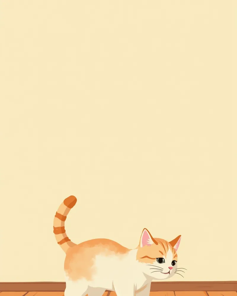 낮은 자세로 웅크리고 있는 고양이