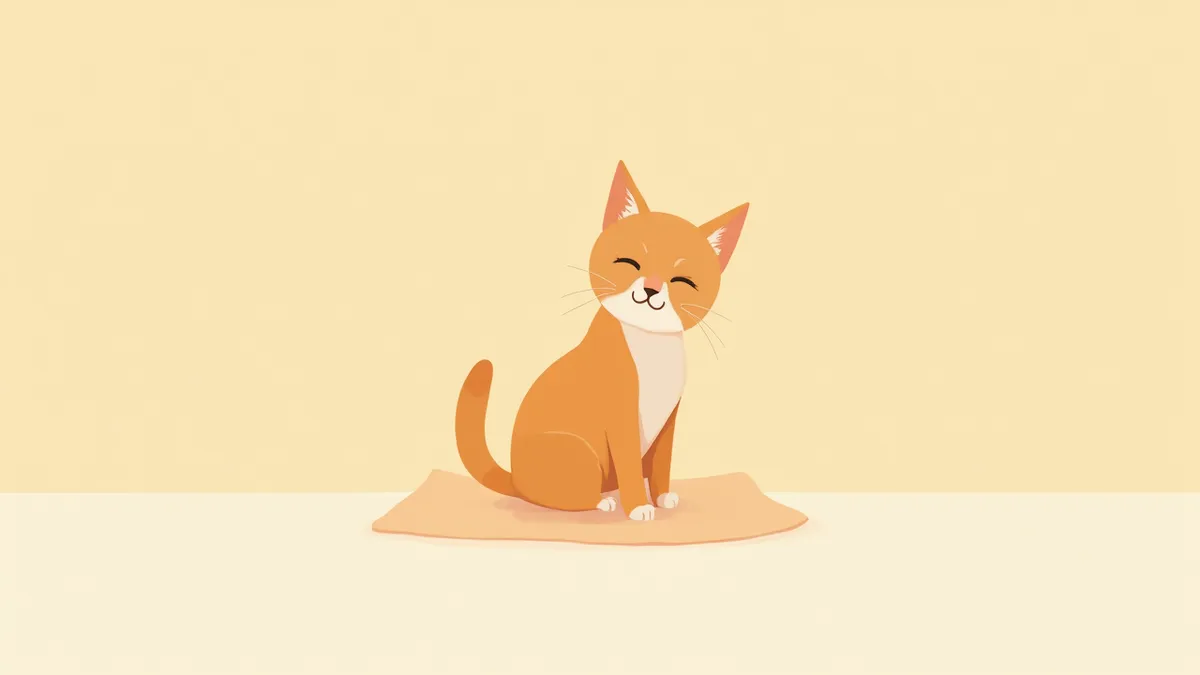 비틀거리며 균형을 잃은 고양이
