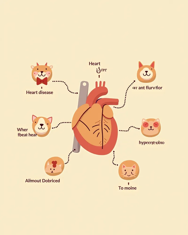 고양이 심방세동의 주요 원인을 설명하는 다이어그램