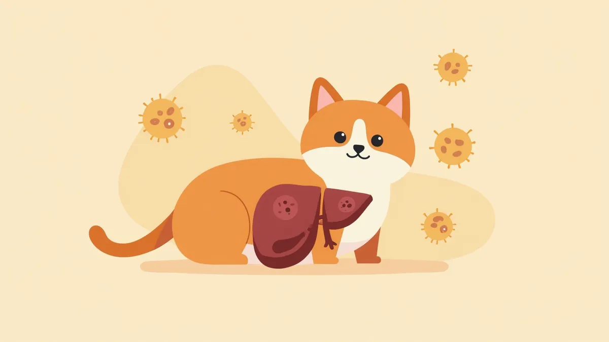 고양이 간의 염증과 면역 세포 침윤 상태
