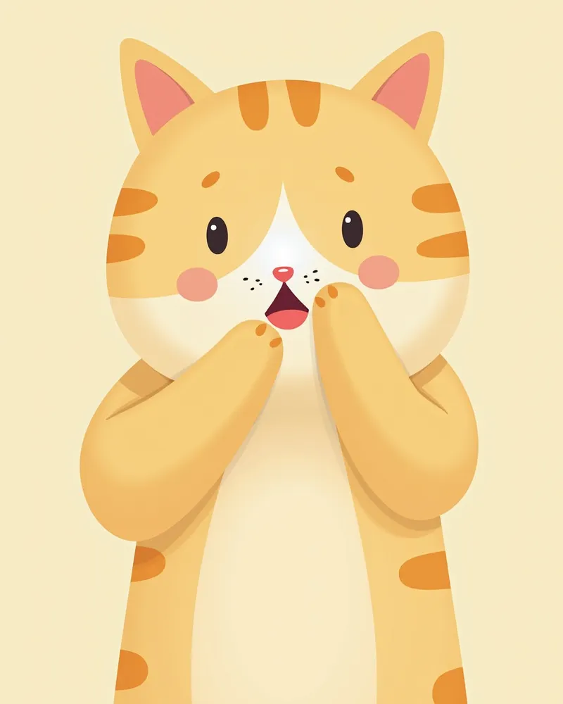 콧물이 나는 고양이, 기침하는 모습